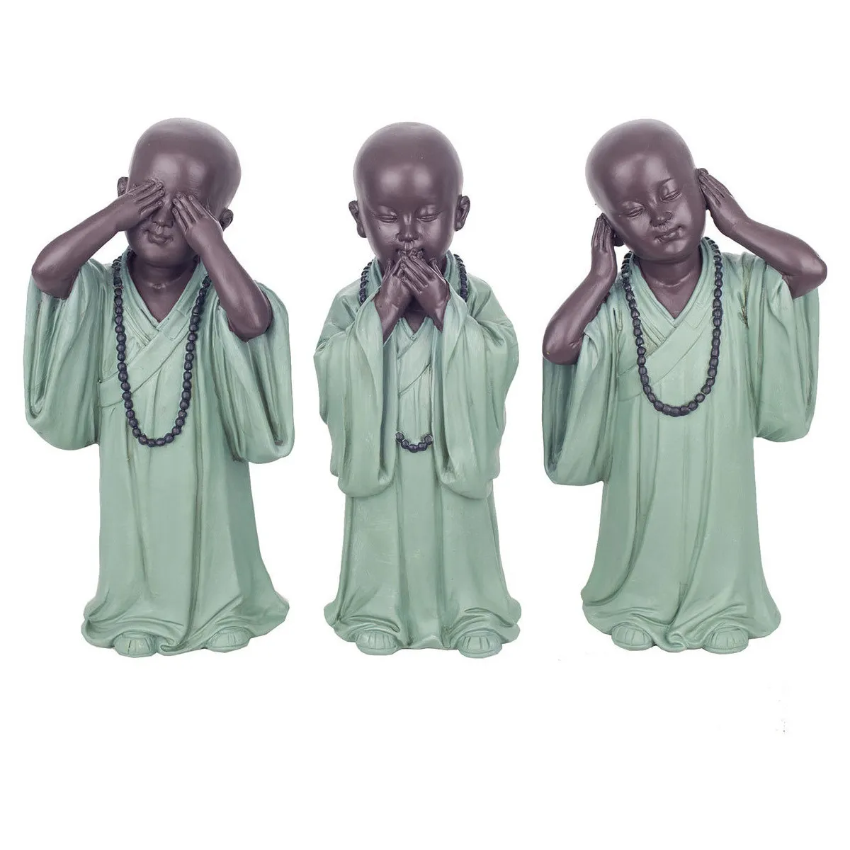 FIGURA MONJE NO VEOYEHABLA 3 UNIDADES