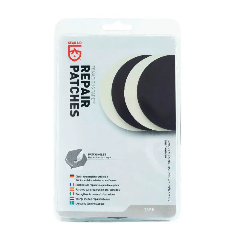 gear aid Repair Patches 2 clear PVC+2 black