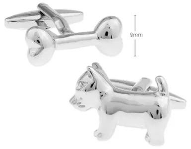 Gemelos para camisa Perro y Hueso