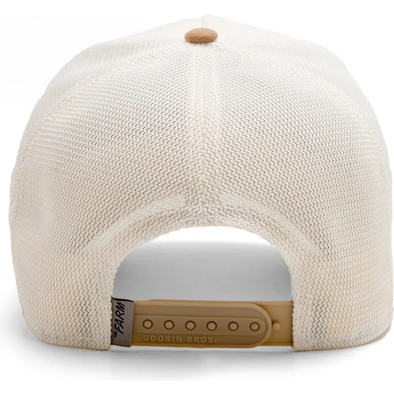 Gorra trucker beige perro san bernardo Top Dog The Suede St Bernard The Farm de Goorin Bros.