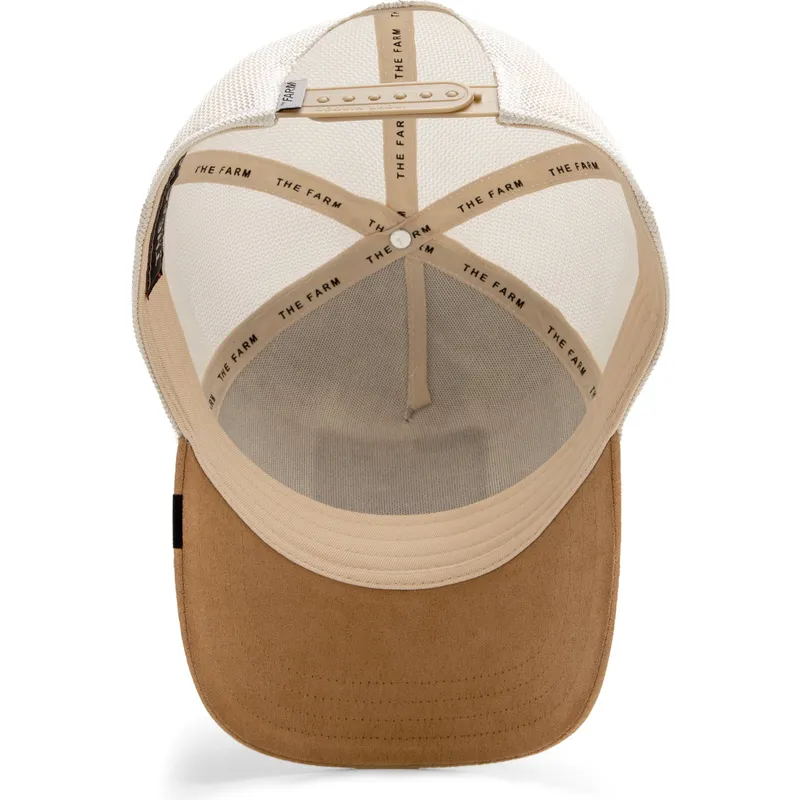 Gorra trucker beige perro san bernardo Top Dog The Suede St Bernard The Farm de Goorin Bros.