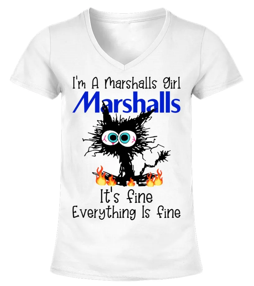 I'm a Marshalls girl Camiseta cuello pico Mujer