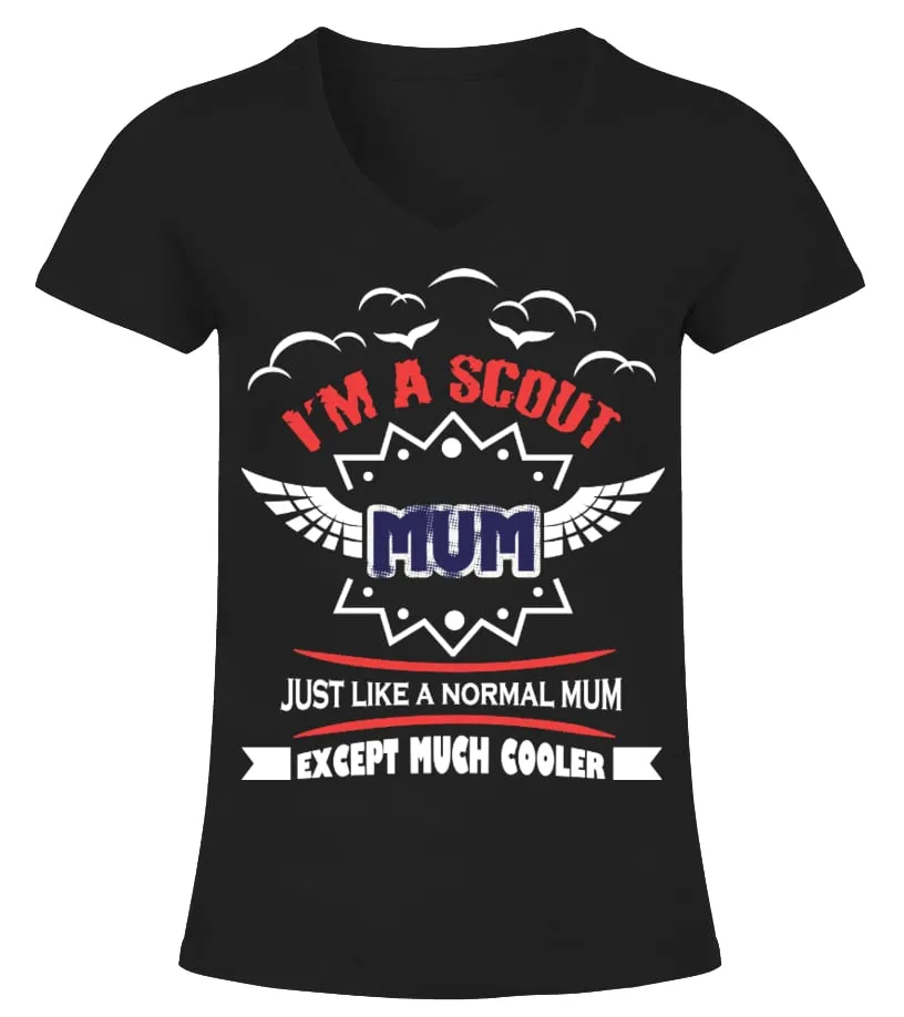 I'm A Scout Mum Camiseta cuello pico Mujer