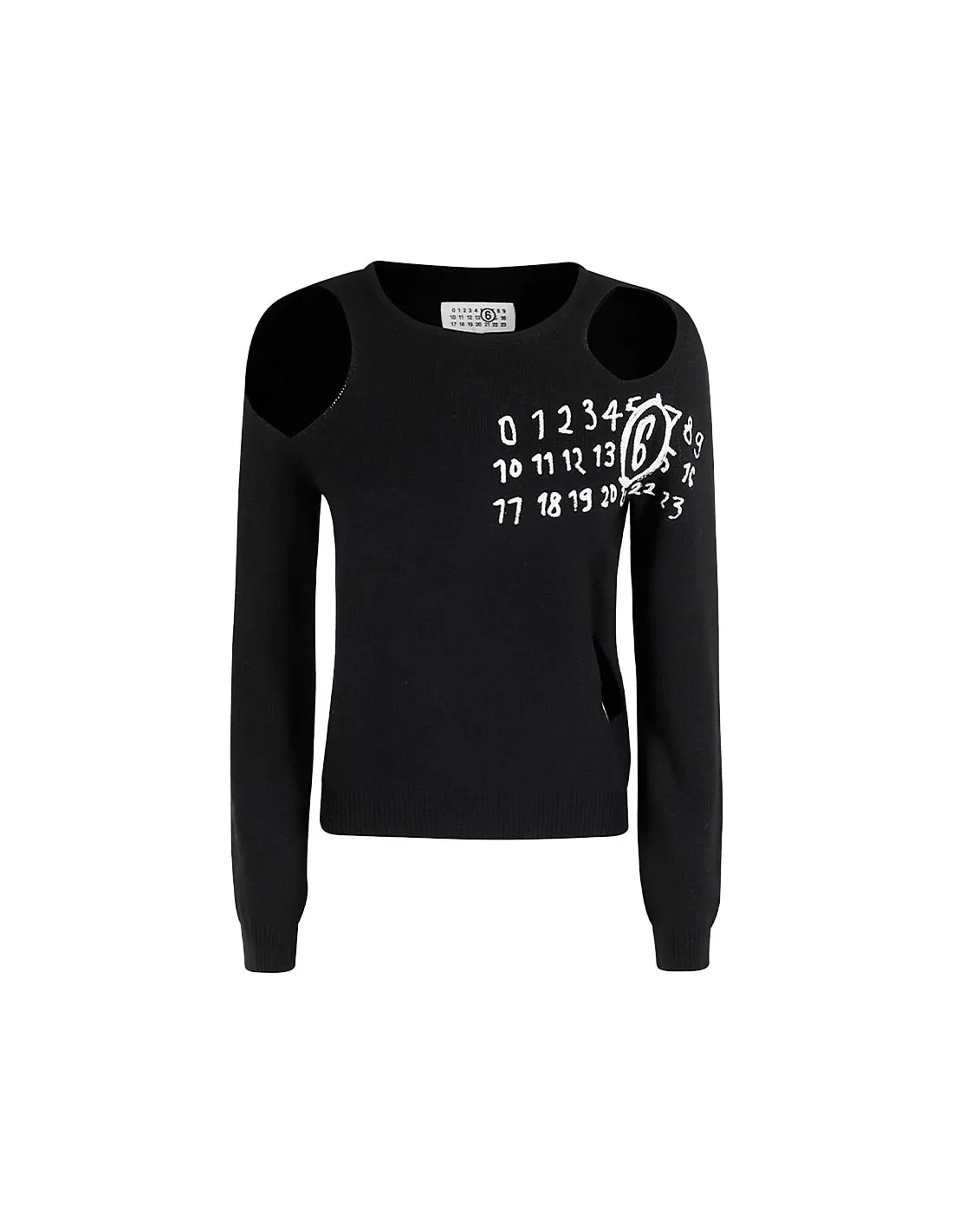 Jerseys negro de punto con recortes