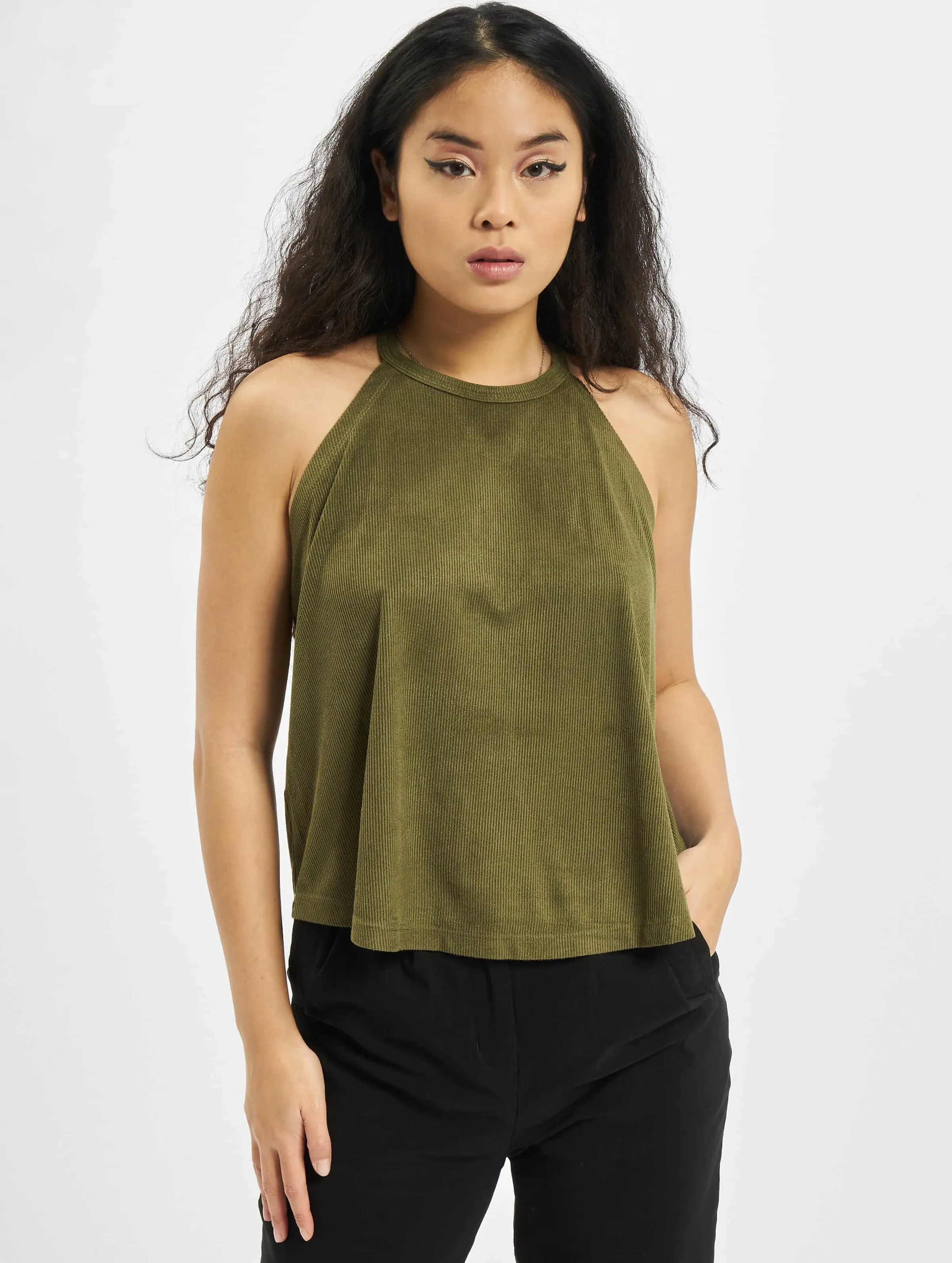 Ladies Peached Rib Neckholder