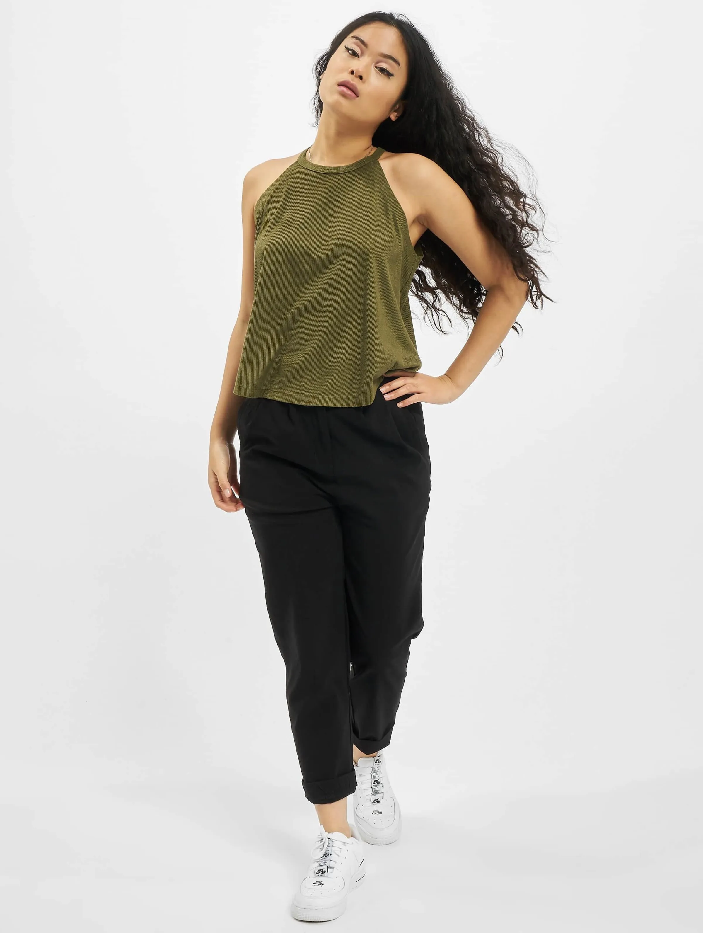 Ladies Peached Rib Neckholder