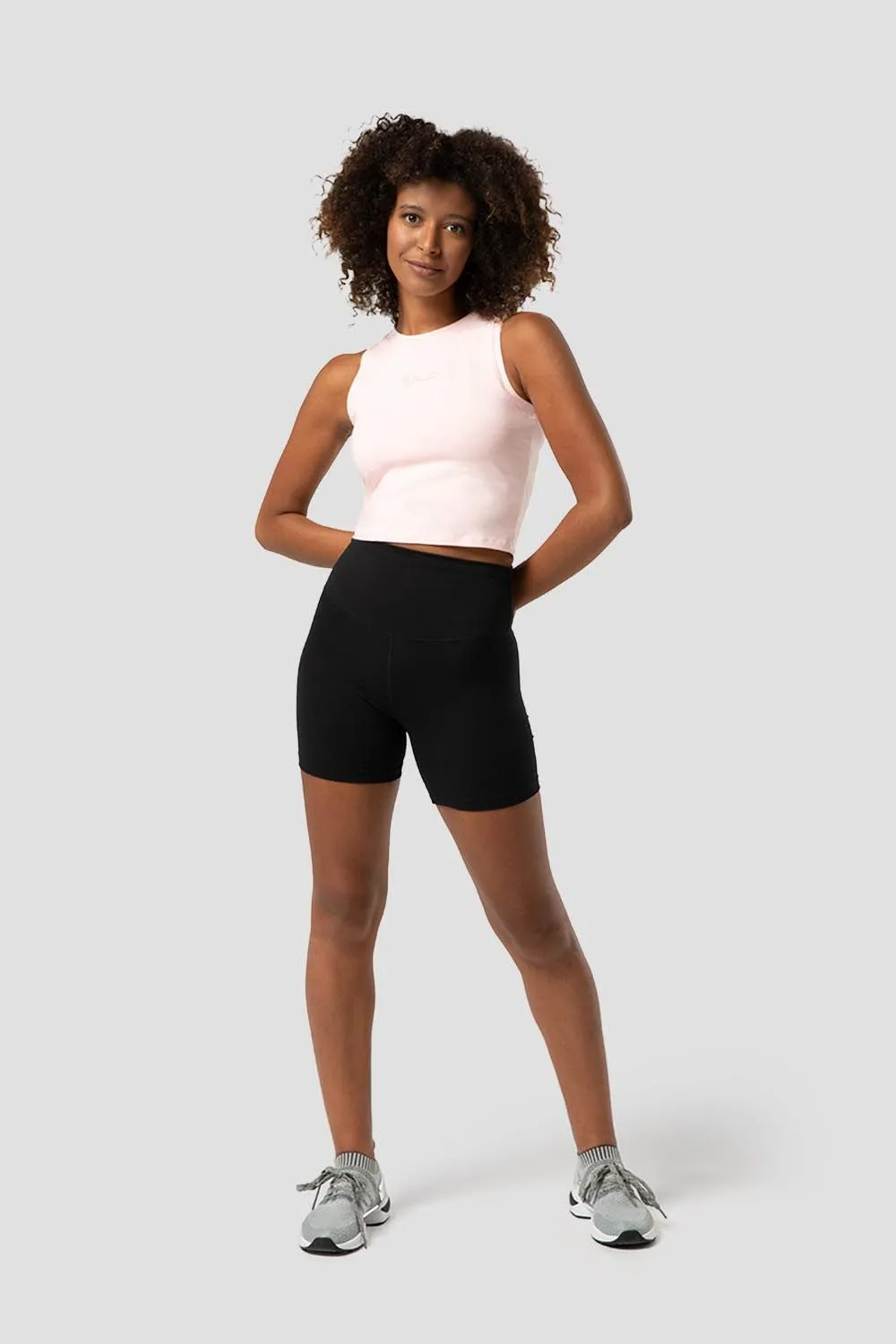 Ladies Tonal Bloch Print Crop Tank