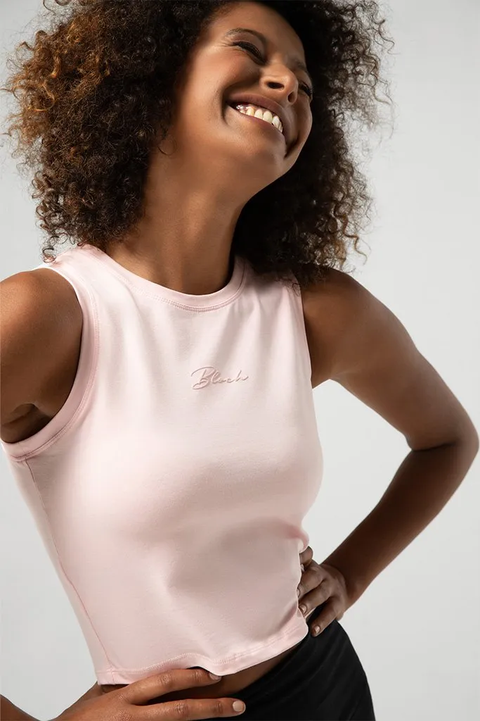 Ladies Tonal Bloch Print Crop Tank