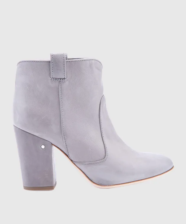 Laurence Dacade Gray leather ankle boots