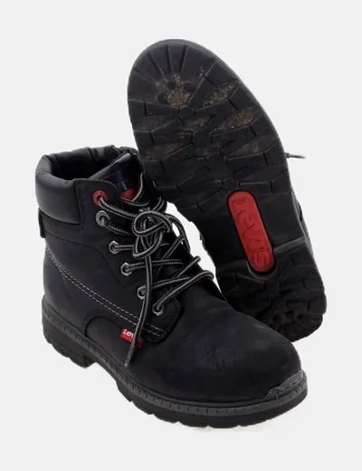 Levi's Bota negra cordones