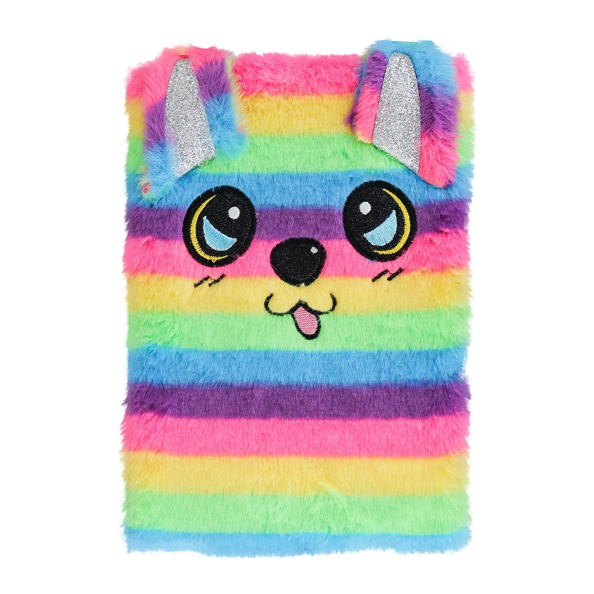 Libreta de Peluche con Diseo de Perro, Multicolor
