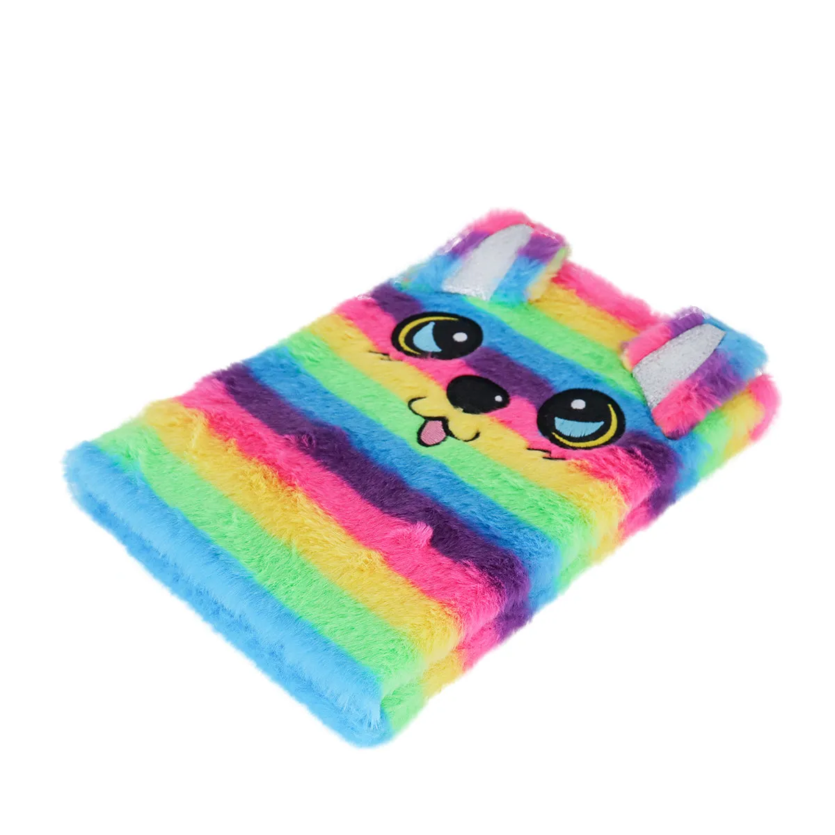 Libreta de Peluche con Diseo de Perro, Multicolor