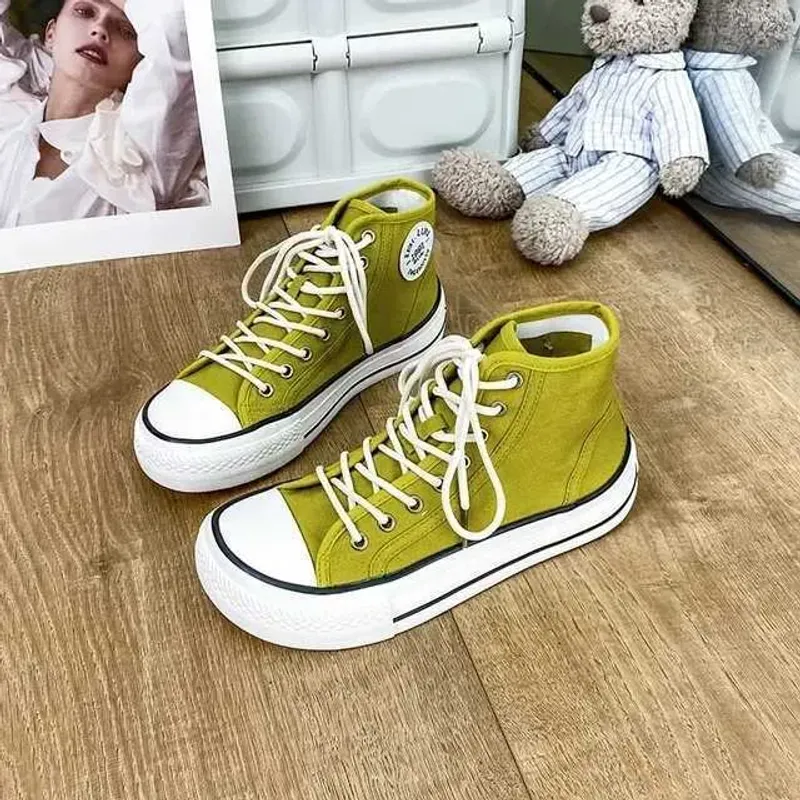 Lienzo casual de mujer 2024 encaje de primavera up up umba redonda de zapatos planos de punta redonda de zapatillas de zapatilla