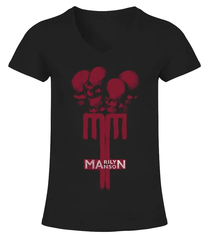 Marilyn Manson BK (13) Camiseta cuello pico Mujer