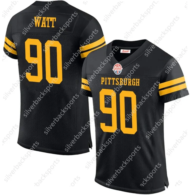 Mens/Jóvenes Pitsburgh Jerseys cosidos de fútbol 14 Picken Mitchell 22 Najeeharris 90 T.J.Watt Womens Free Shipping Football Jer