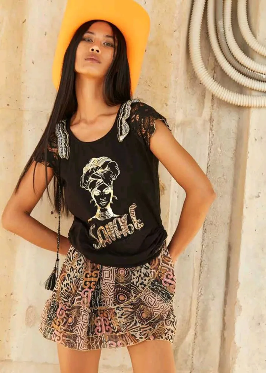 Mini falda Africana