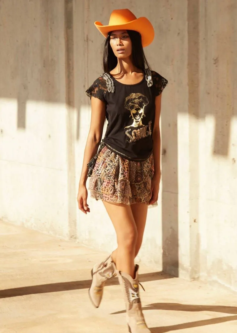 Mini falda Africana