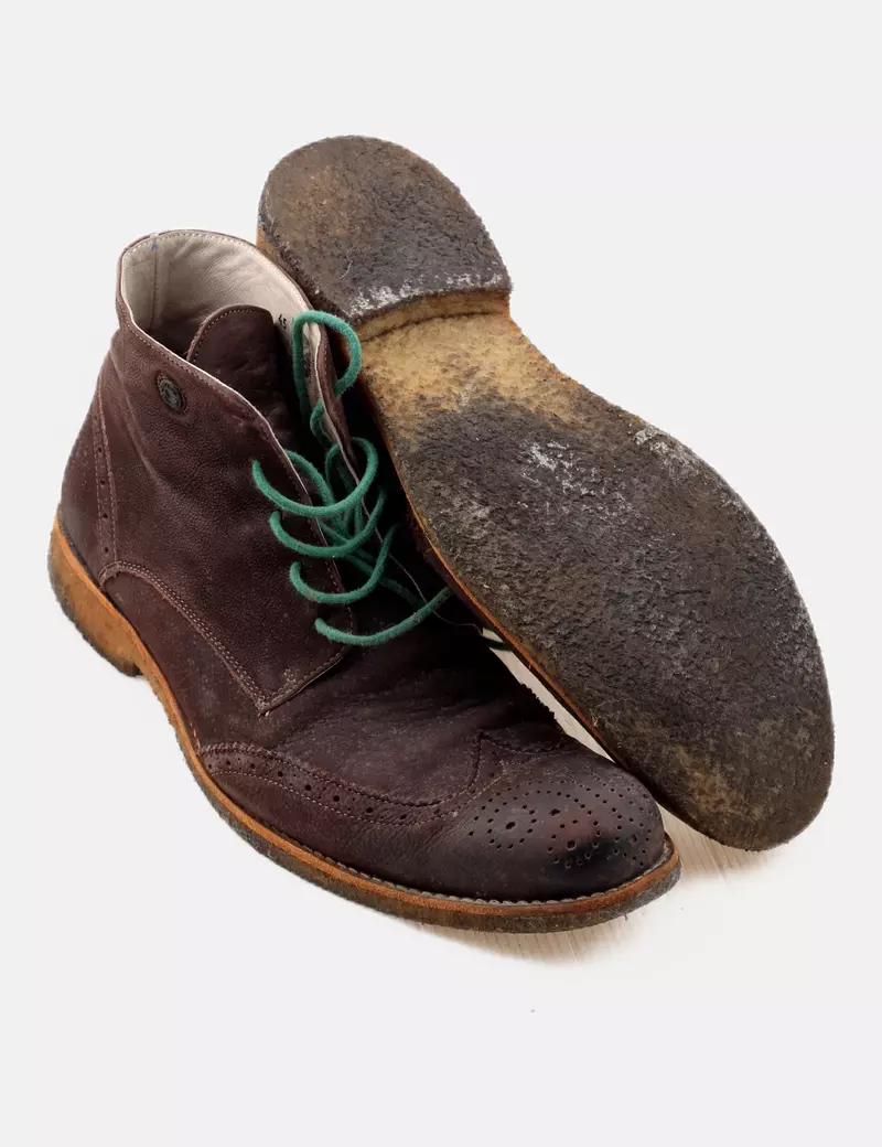 NOBRAND Bota marrón cordones