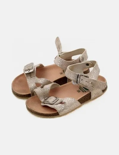 Pablosky Sandalia beige glitter