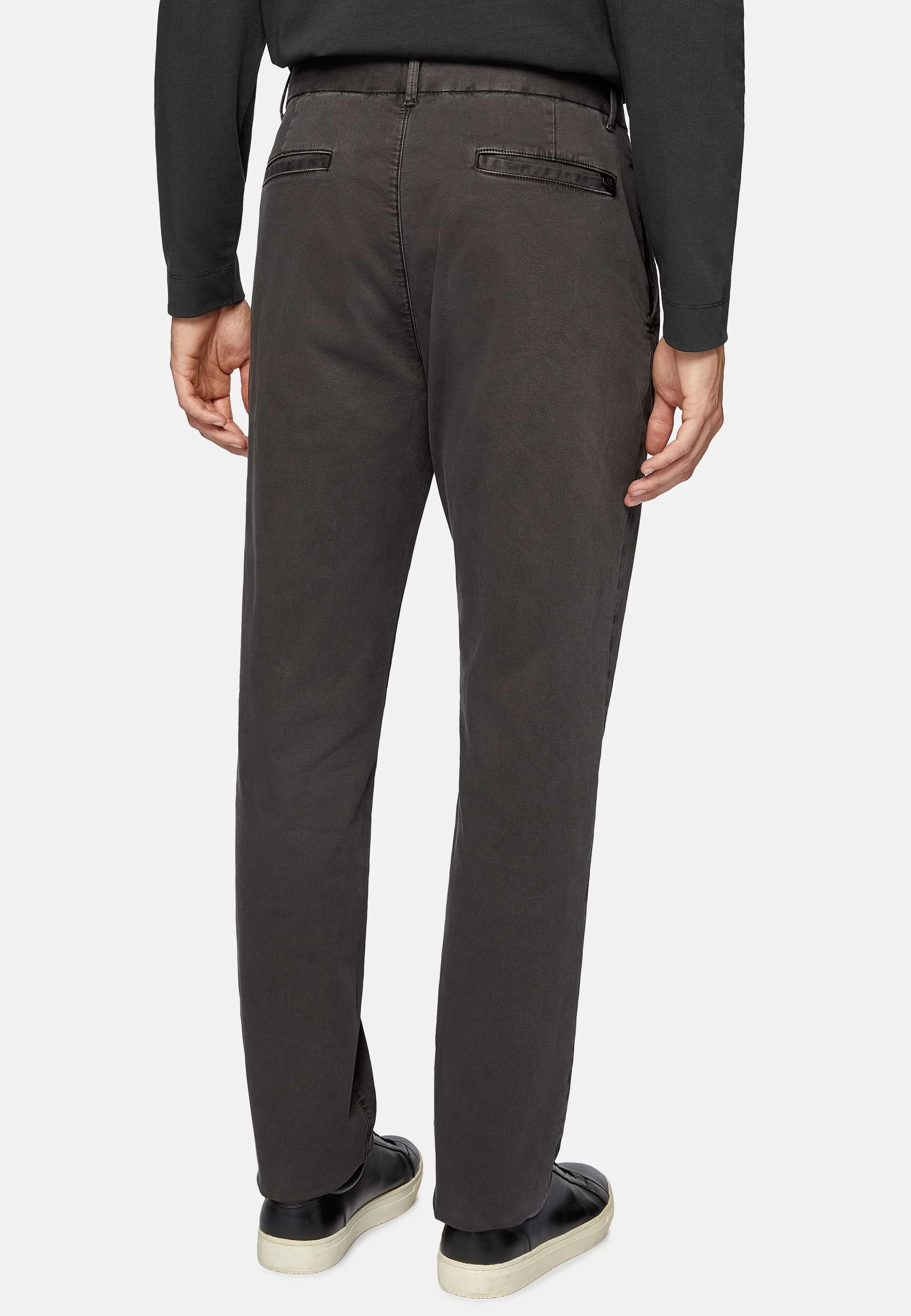 Pantalón De Gabardina De Algodón Elástico
