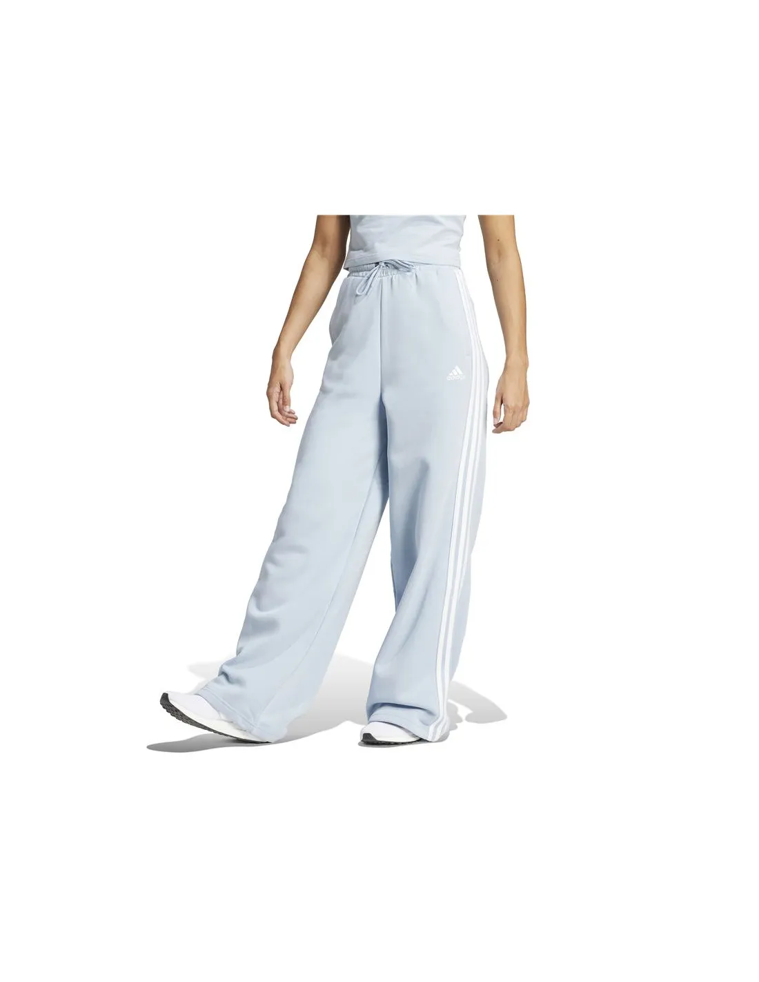 Pantalones adidas Essentials 3 Bandas Fleece Wide Mujer Azul