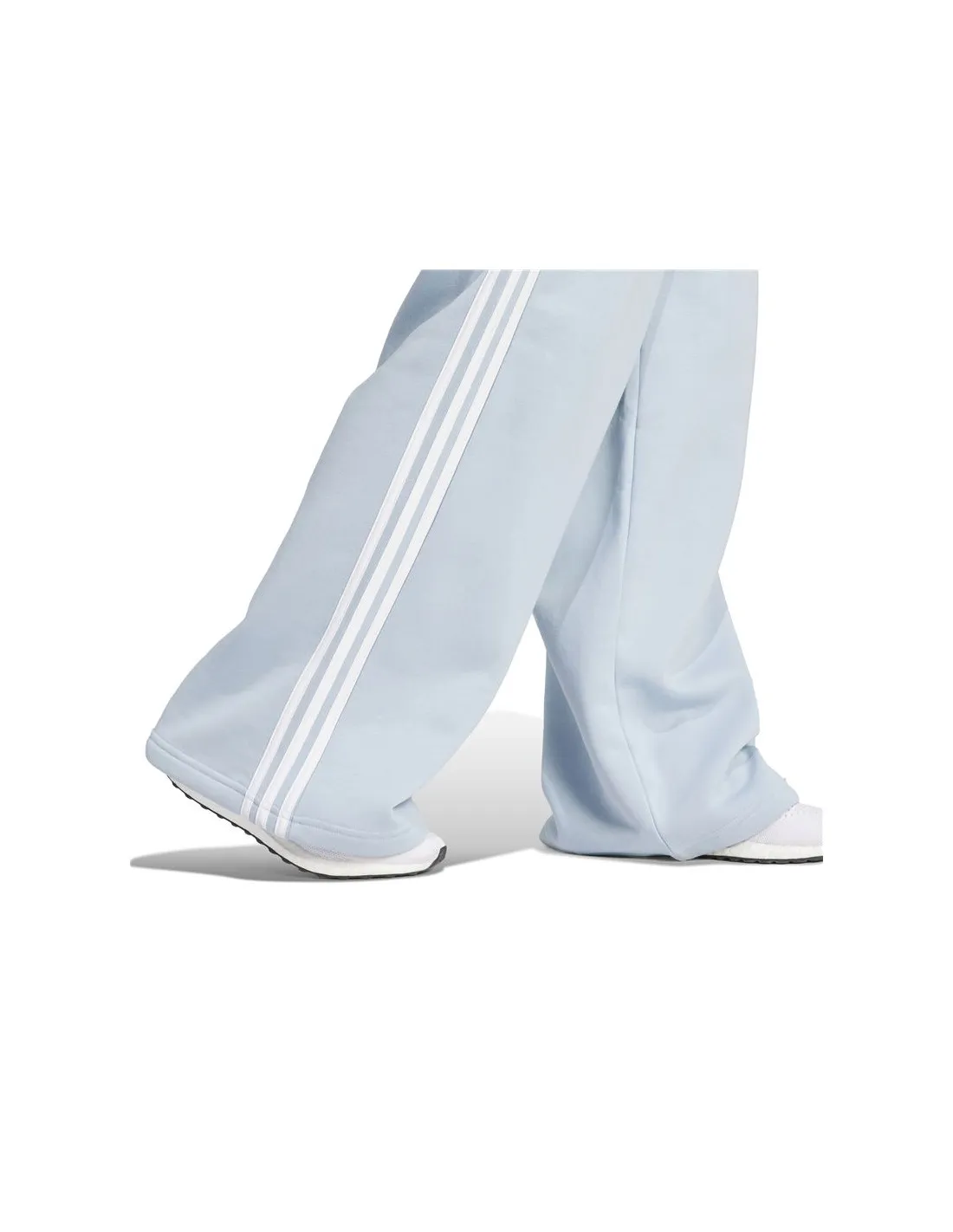 Pantalones adidas Essentials 3 Bandas Fleece Wide Mujer Azul
