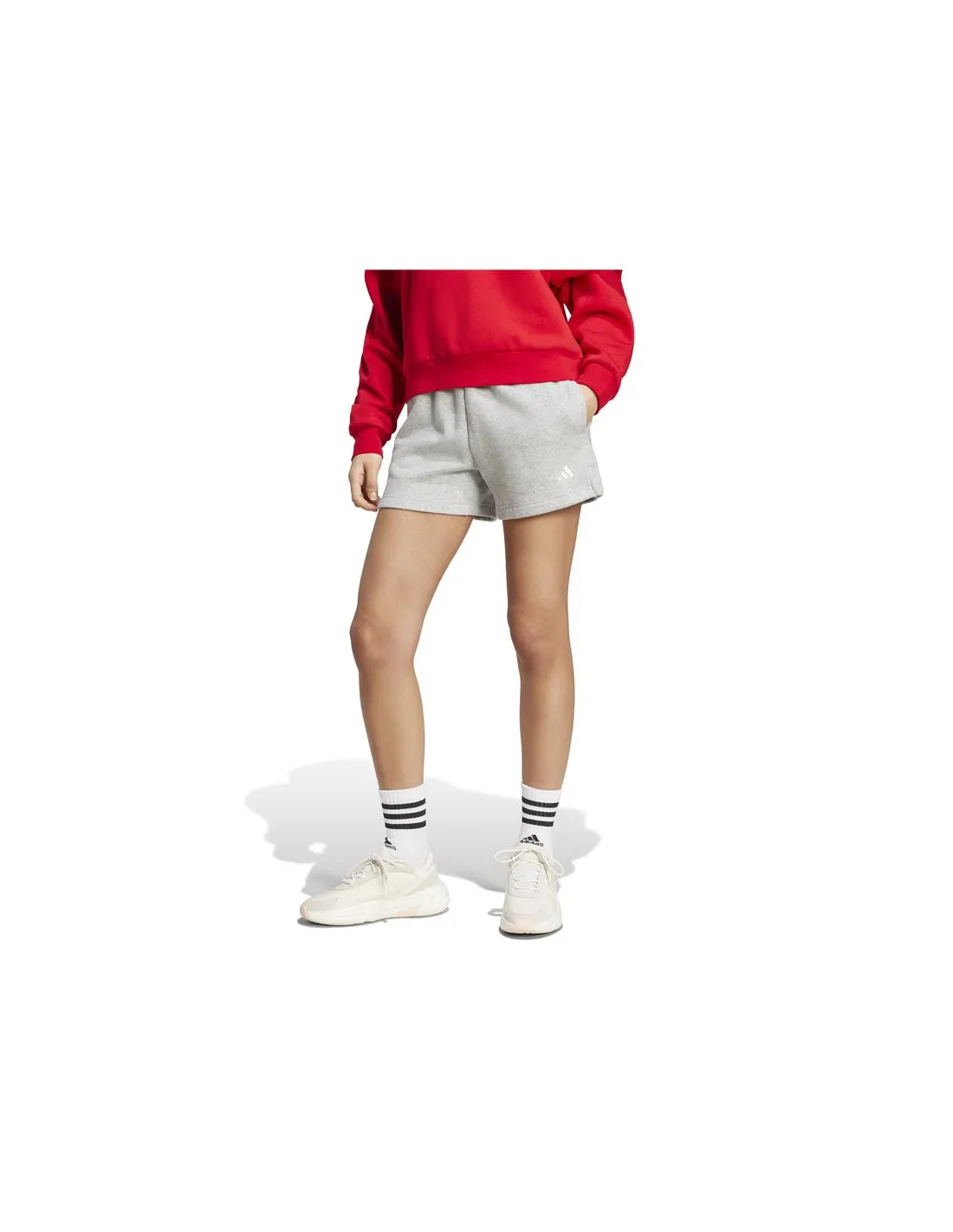 Pantalones adidas Essentials Small Logo Fleece Mujer Gris