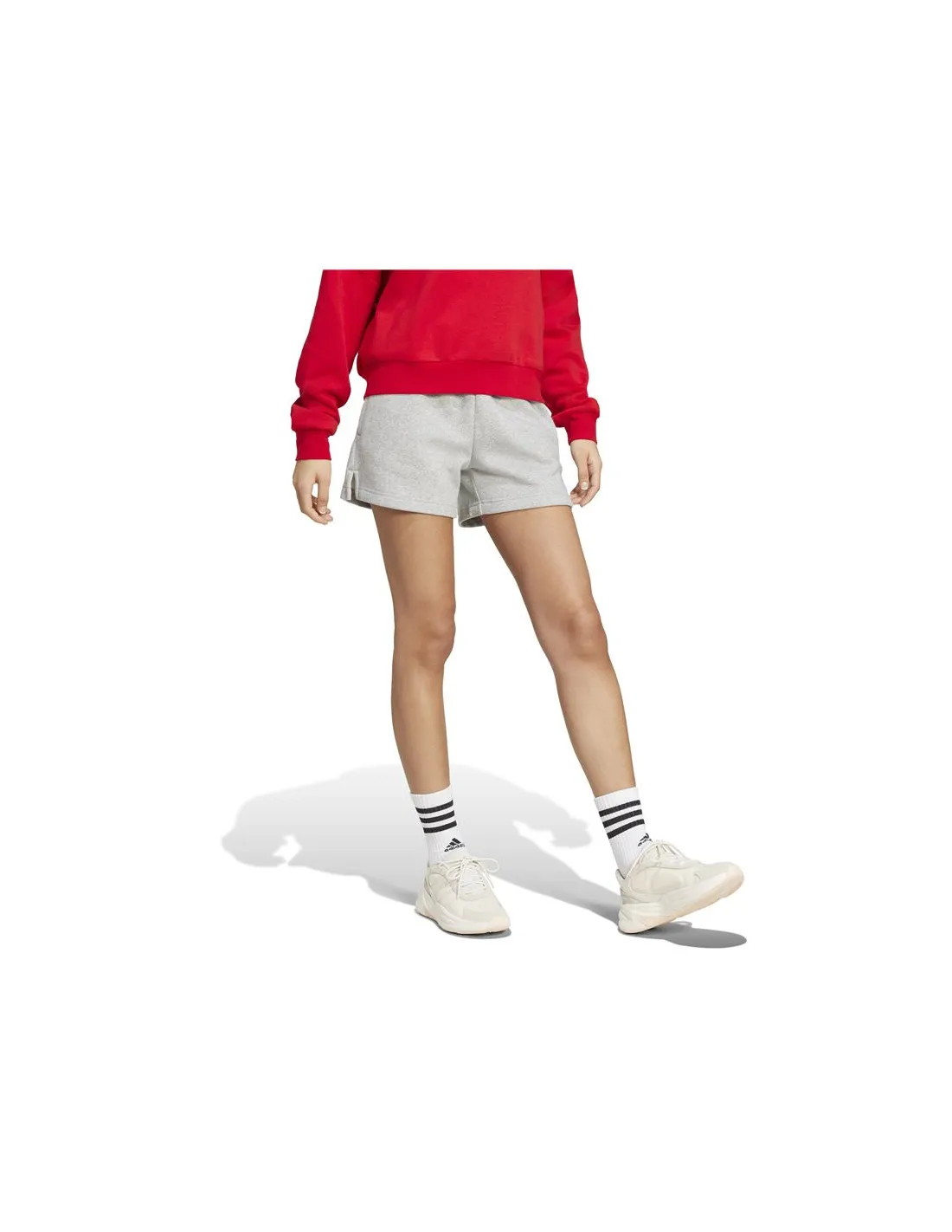 Pantalones adidas Essentials Small Logo Fleece Mujer Gris