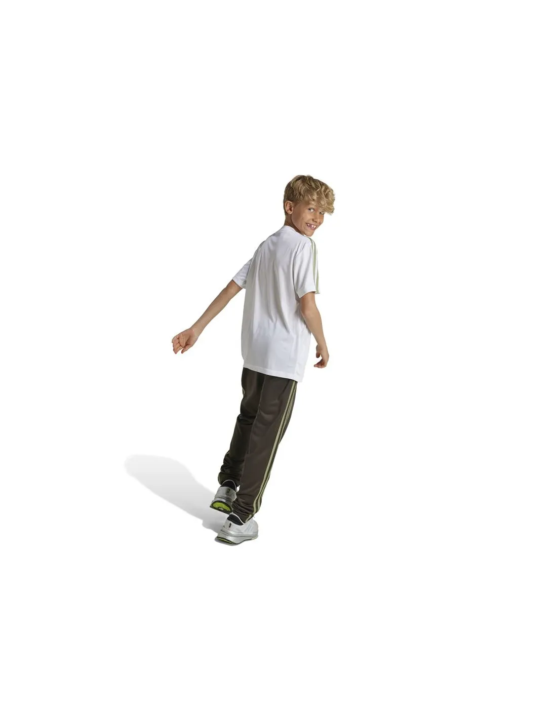 Pantalones adidas Train Essentials Aeroready 3 Bandas Infantil Verde Oliva