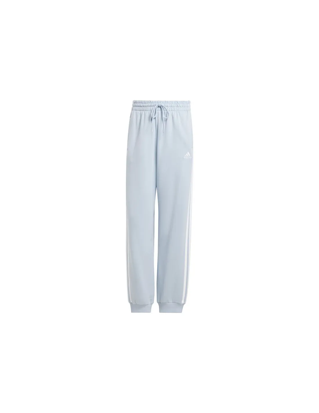 Pantalón adidas Essentials 3 Bandas French Terry Loose Mujer Azul