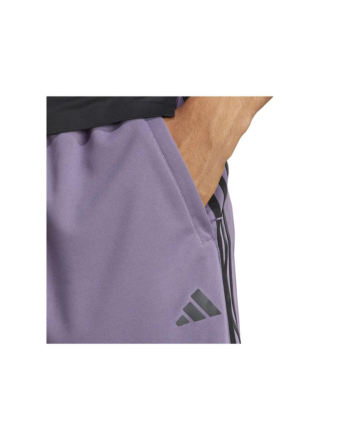PANTALóN DE FITNESS ADIDAS ESSENTIALSTRAININGESSENTIALS PIQUé 3BANDAS HOMBRE VIOLETA