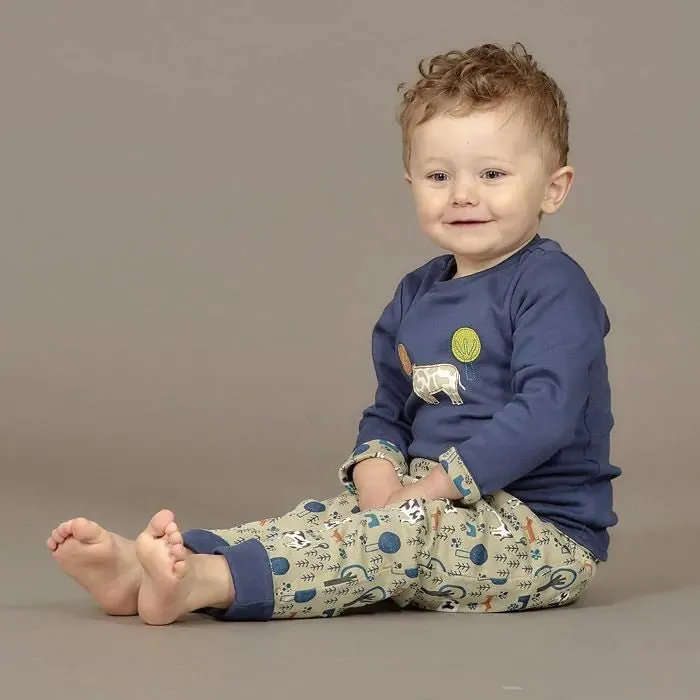 Pantalón Reversible BAKER Azul Marino + Vaca y Perro