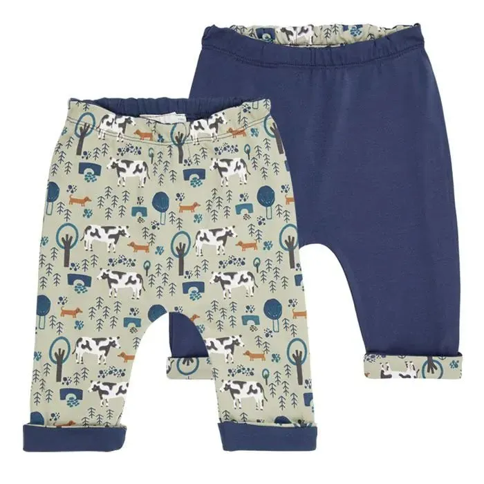 Pantalón Reversible BAKER Azul Marino + Vaca y Perro