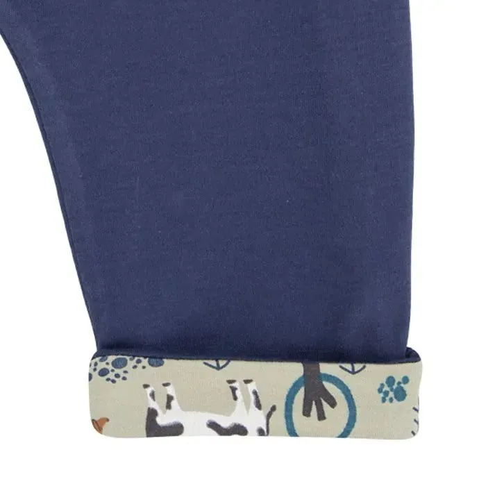 Pantalón Reversible BAKER Azul Marino + Vaca y Perro