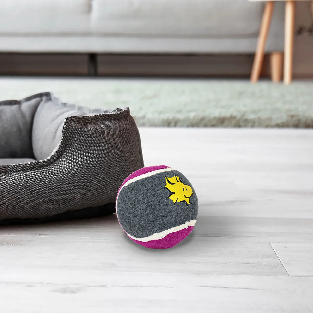 Pelota de Tenis con Diseo de Peanuts para Perro, color Gris