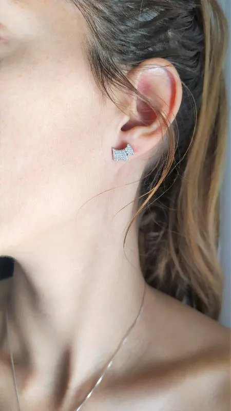 Pendientes plata perro