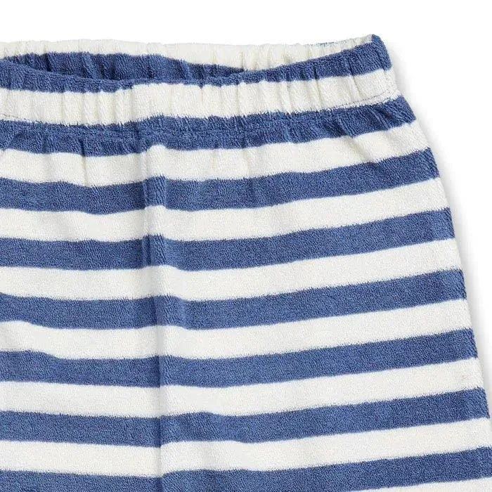 Pijama Terry LONG JOHN RETRO Rayas Azul acero y Perro