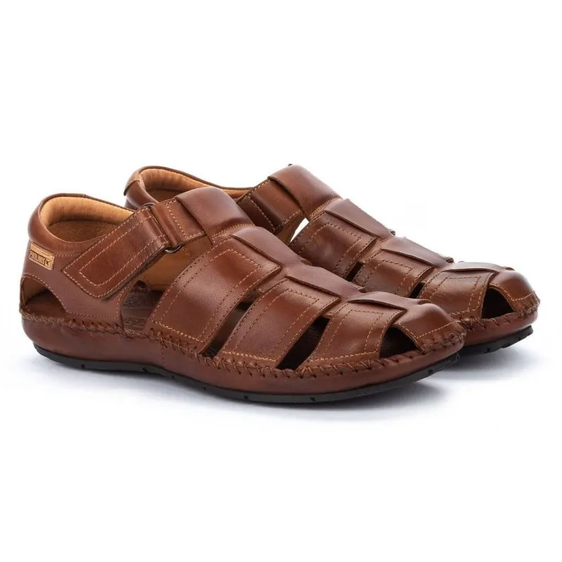 PIKOLINOS TARIFA 06J5433 NEGRO Y CUERO SANDALIA HOMBRE