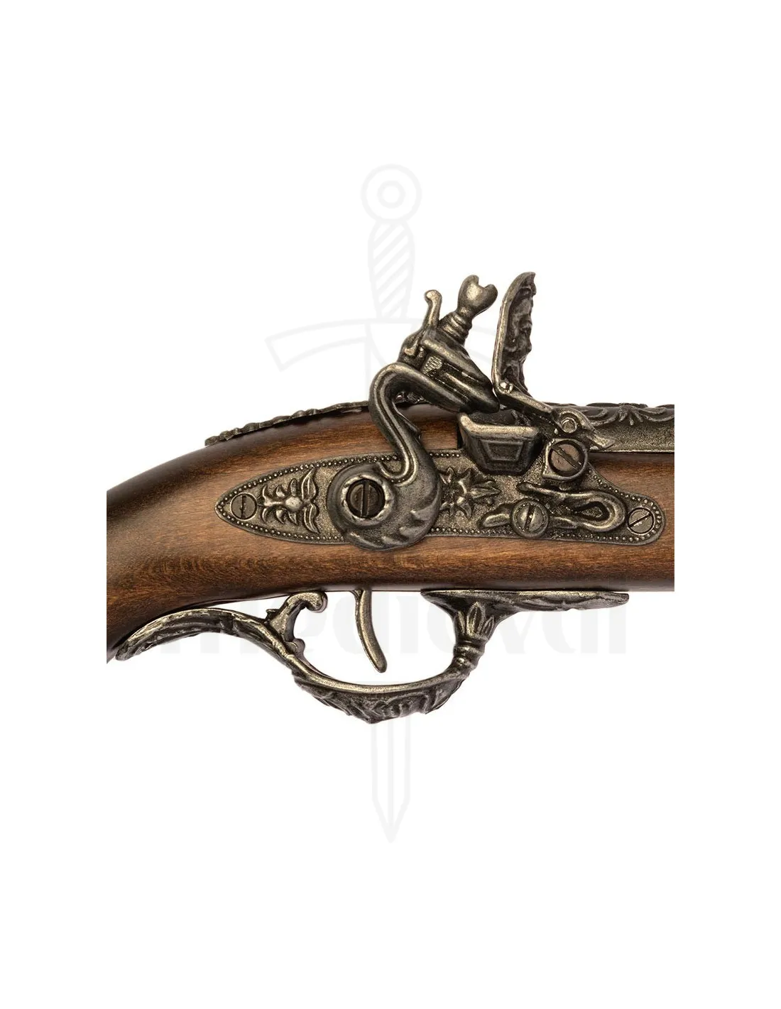 Pistola de chispa francesa, siglo XVIII