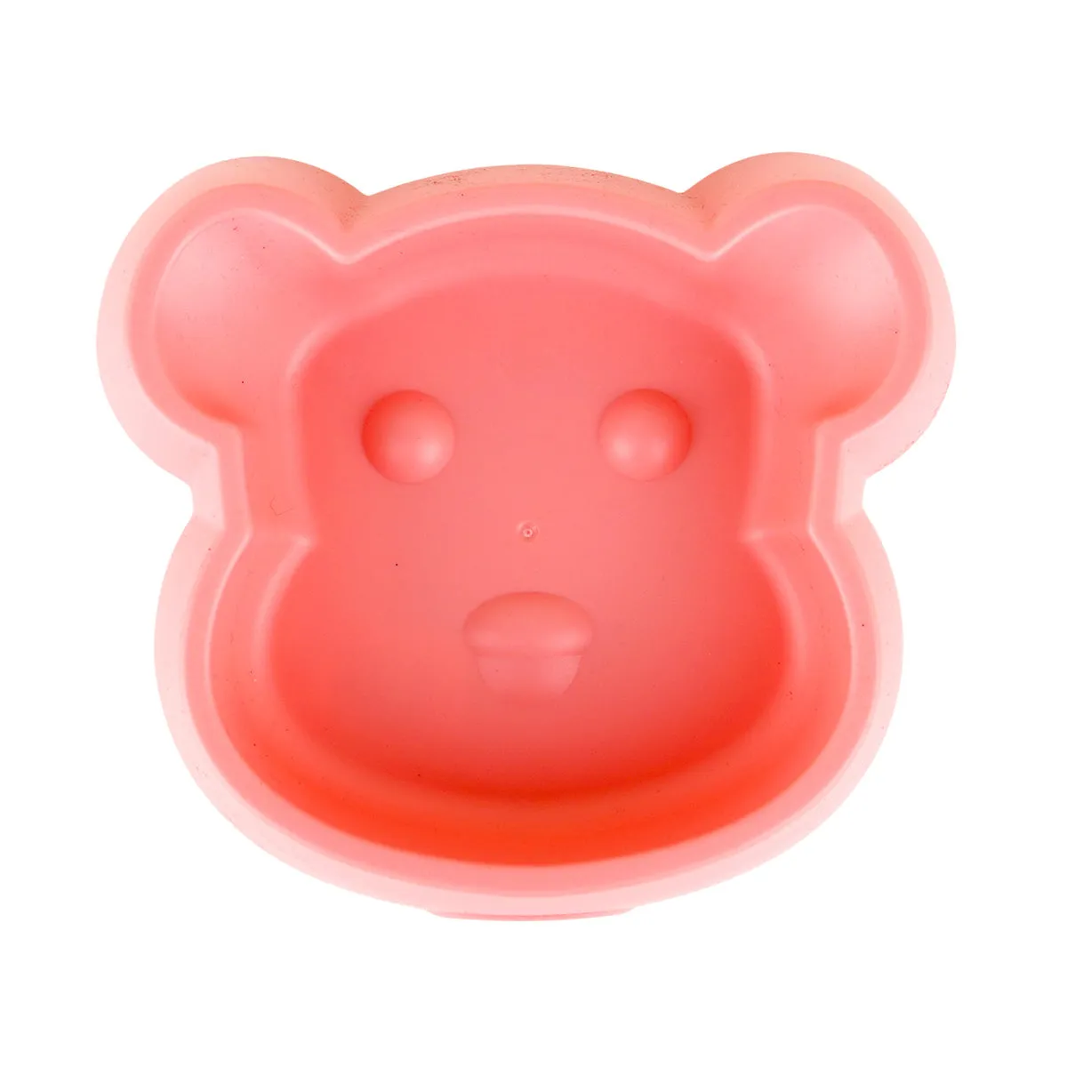Plato color Rosa con Diseo de Mono para Mascota