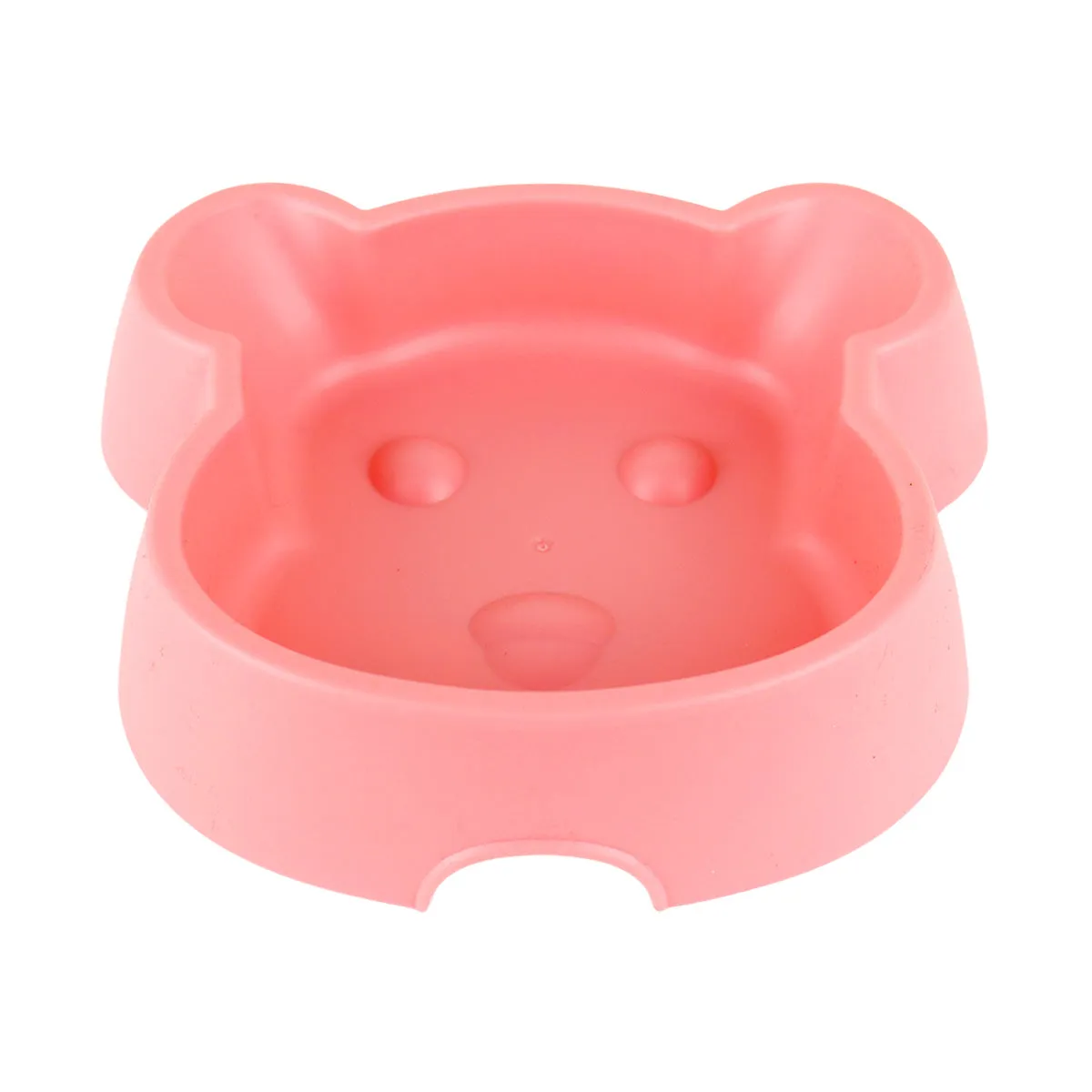 Plato color Rosa con Diseo de Mono para Mascota