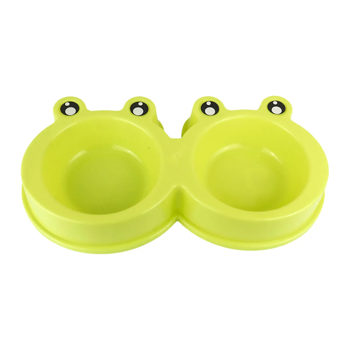Plato color Verde con Diseo de Rana para Mascota
