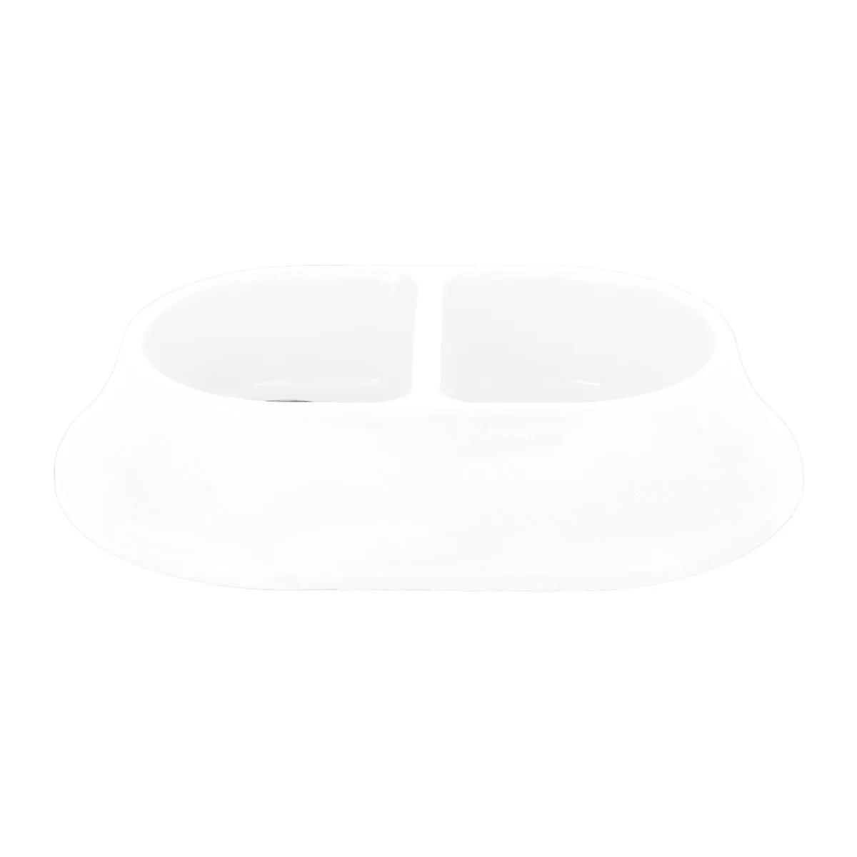 Plato Doble color Blanco para Mascota