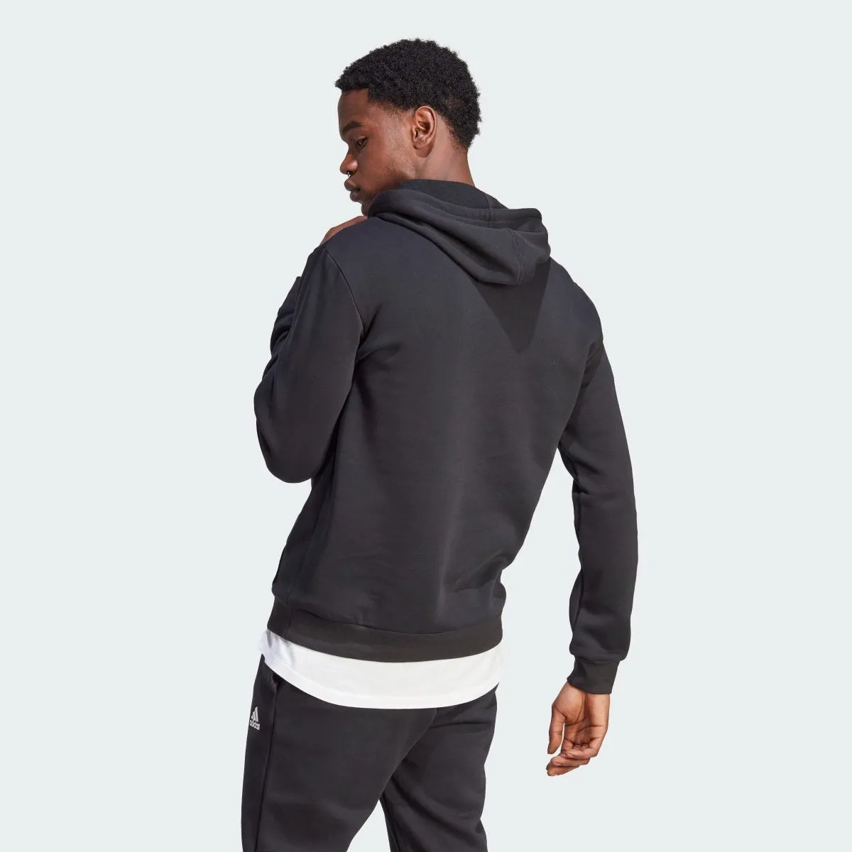 Polerón Lifestyle Hombre Adidas Essentials Fleece Big Logo Negro