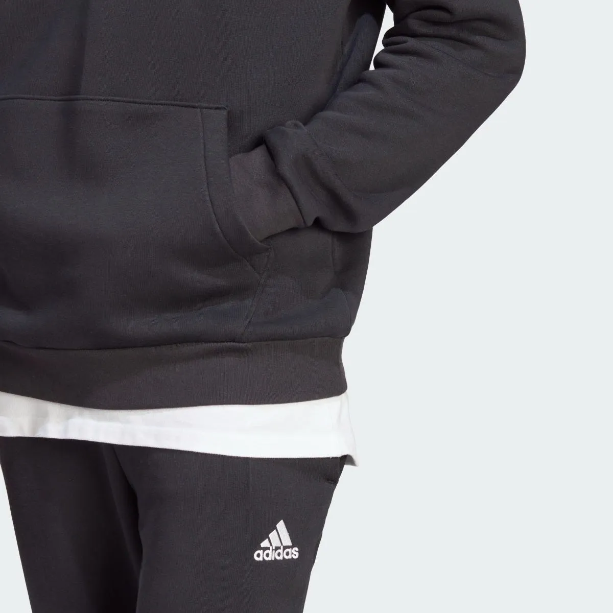 Polerón Lifestyle Hombre Adidas Essentials Fleece Big Logo Negro