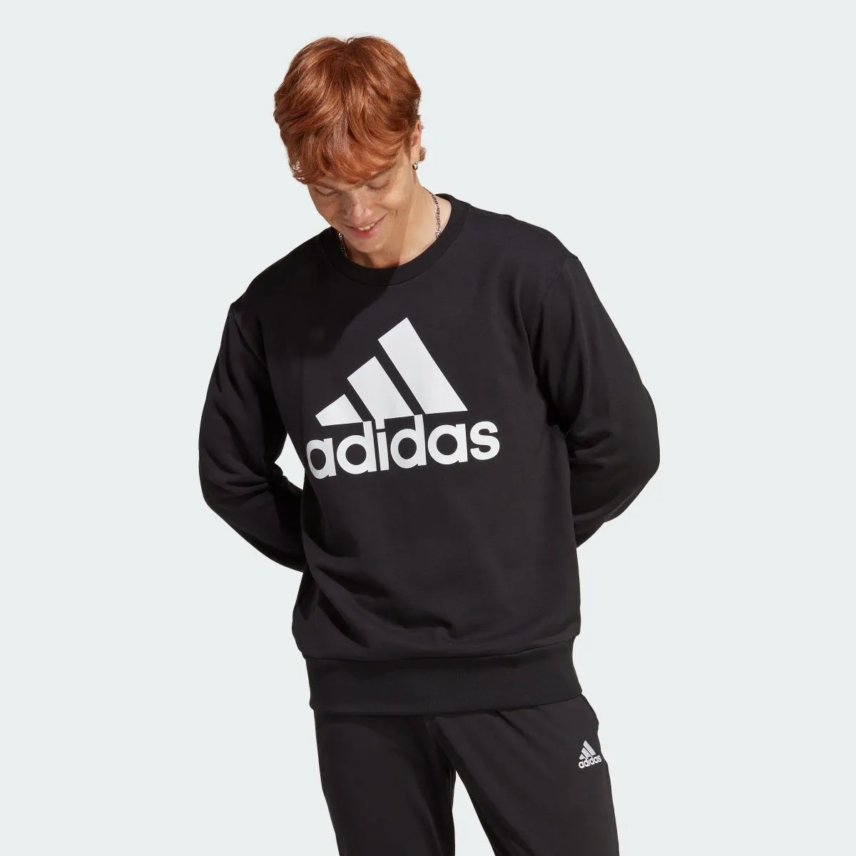 Polerón Lifestyle Hombre Adidas  Essentials French Terry Big Logo Negro
