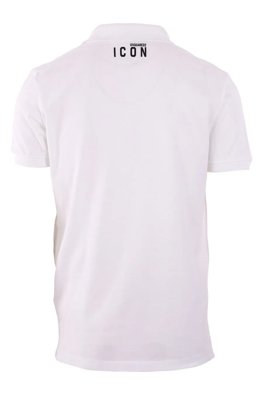 Polo blanco con logo perro pequeño