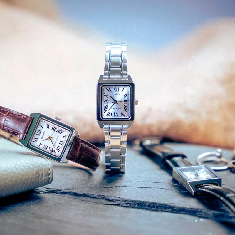 RELOJ CASIO ACERO CORREA PIEL MUJER LTPB150L7B2EF