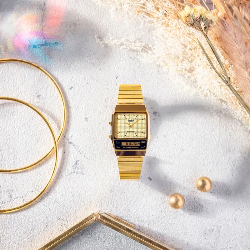 RELOJ CASIO EDGY COLLECTION DORADO AQ800EG9AEF