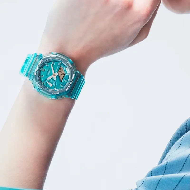 RELOJ CASIO GSHOCK AZUL SERIE GMAS2100SK2AER
